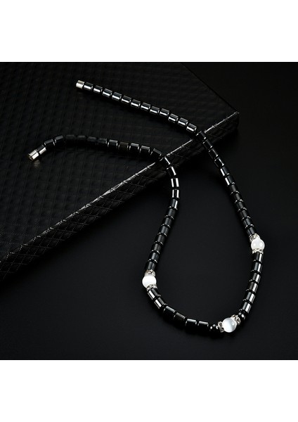 NC22Y0160 Unisex Manyetik Kolye Kadınlar ve Erkekler Için Boncuk Hematit Taş Terapisi Sağlık Mıknatıs Enerji Taş Kolye Unisex Takı (Yurt Dışından) fırsatları