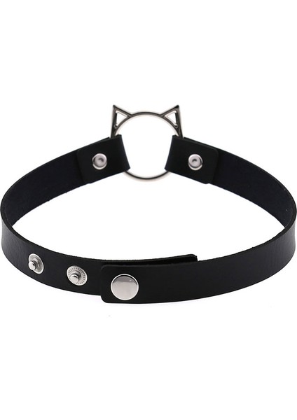 42CM Tarzı No.7 Boyutu Moda Kedi Kulak Pu Deri Gerdanlık Kolye Kadın Tasma Kolye Aksesuarları Punk Harajuku Collier Düğün Gelin Takı Hediye (Yurt Dışından) indirimleri