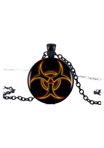 Bronz Tarzı No.2 Boyutu Biohazard Logo Kolye Kolye Charm Vintage Yuvarlak Siyah Zincir Kolye Kolye Kadın Takı Erkek Elbise Aksesuarları Hz1 (Yurt Dışından)