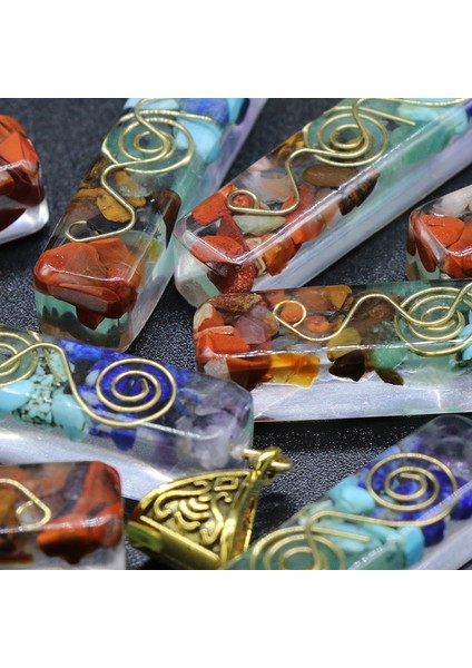 50X15MM Yüksek 7 Çakra Kristalleri Taşlar Orgon Kolye Enerji Orgonit Hex Çakra Kolye Unisex (Yurt Dışından) fırsatları