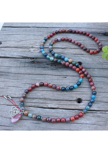 Altın Rengi 8mm Doğal Taş Boncuk, Mookaite, Hint Akik, Çakra, Japamala Setleri, Manevi Takı, Meditasyon, Ilham Verici, 108 Mala Boncuk (Yurt Dışından) modelleri