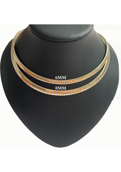 6MM45CM Tarzı Gümüş Kadın Gerdanlık Paslanmaz Çelik Kolye Takı Yaka Yeni Stil Altın Gümüş Renk Yılan Zincir Kız Hediyeler Için Usenset (Yurt Dışından) indirimleri