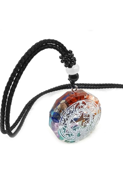 65CM Tarzı No.8 Boyutu Orgonit Geometrik Desen Çakralar Doğal Taş Kolye Halat Zincir Şifa Enerji Kolye Kadın Erkek Meditasyon Takı (Yurt Dışından)
