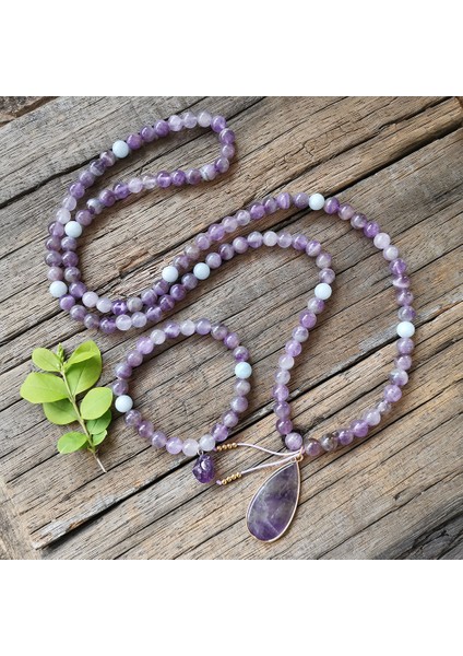 Bileklik 8mm Ametist Mala Boncuk Kolye, Ametist Kolye, Sakin ve Aktif Zihin Mala, 108 Boncuk Mala, Mala Takı, Yoga Severler Takı (Yurt Dışından) fiyatları
