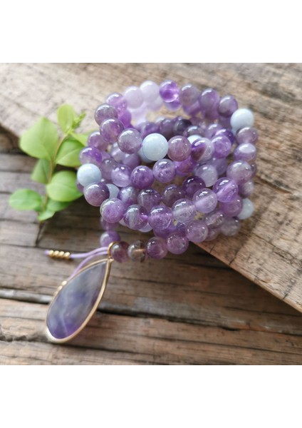 Bileklik 8mm Ametist Mala Boncuk Kolye, Ametist Kolye, Sakin ve Aktif Zihin Mala, 108 Boncuk Mala, Mala Takı, Yoga Severler Takı (Yurt Dışından) fırsatları