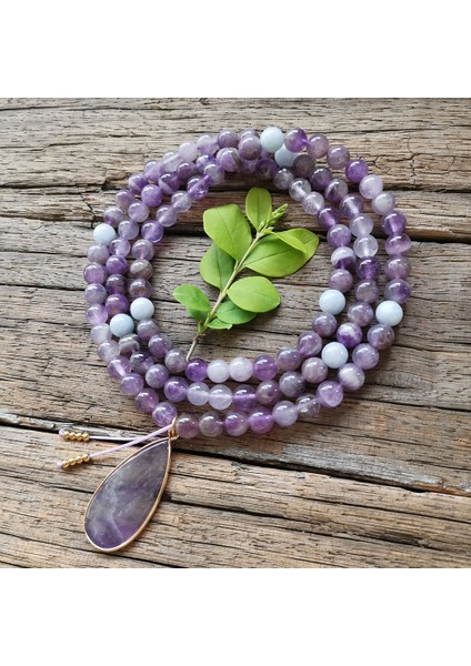 Bileklik 8mm Ametist Mala Boncuk Kolye, Ametist Kolye, Sakin ve Aktif Zihin Mala, 108 Boncuk Mala, Mala Takı, Yoga Severler Takı (Yurt Dışından) indirimleri