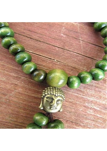 6 mm Yeşil Sandal Ağacı Ahşap Boncuk 108 Boncuk Bileklik Dua Ruyihot Yoga Sutra Korusun Şifa Keşiş Şanslı Manşet Mala (Yurt Dışından) modelleri