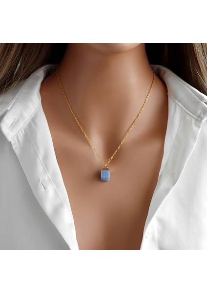Turmalin Minimalist Şık Kadın Erkek Kolye Doğal Kristal Taş Kolye Boncuk Kolye Narin Güzel Oval Charm Gerdanlık Ins Takı (Yurt Dışından) fırsatları