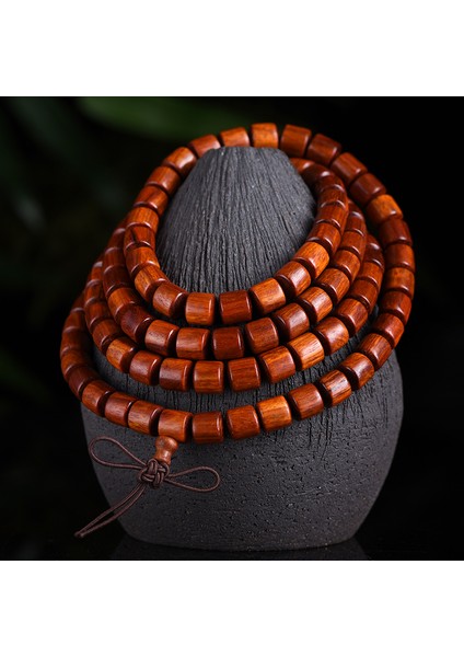 6 mm Zambiya Kan Sandal Namlu Boncuklu Bileklik 108 Erkek ve Kadına Ayrılmış (Yurt Dışından) modelleri