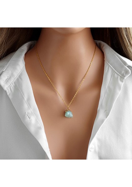 Labradorit Minimalist Şık Kadın Erkek Kolye Doğal Kristal Taş Kolye Boncuk Kolye Narin Güzel Oval Charm Gerdanlık Ins Takı (Yurt Dışından)
