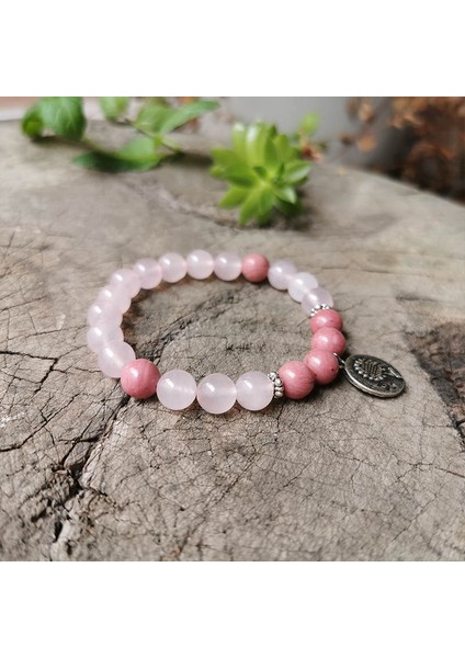 Kırmızı Kahverengi 8mm Rhodonite, Gül Kuvars, Pembe, Ayçiçeği, Yoga Meditasyon Japa Mala Kolye, Takı Setleri, 108 Tesbih, Takılar Kolye Kadın (Yurt Dışından) fırsatları