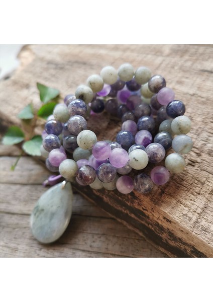 Kolye 8mm Kordiyerit Ametist Taş Boncuk, Labradorit Kolye, Dua Bileklik, Barış ve Meditasyon Kolye, Şifa Takı, Yoga Boncuk (Yurt Dışından) fırsatları