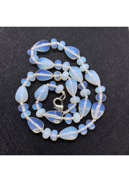 10X14MM Tarzı Opal Doğal Taş Boncuk Zarif Kolye Yaratıcı Takı Boncuk Kadınlar Dıy Siyah Akik Tozu Kristal Turkuaz Boncuk (Yurt Dışından)