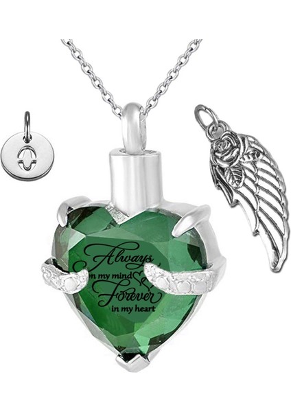 Ben Tarzım P Melek Kanatları ve 26 Harfler Kolye Anıt Külleri Urn Kolye Mayıs Birthstone Kristal Hatıra Kremasyon Külleri Urn Takı (Yurt Dışından) fiyatları