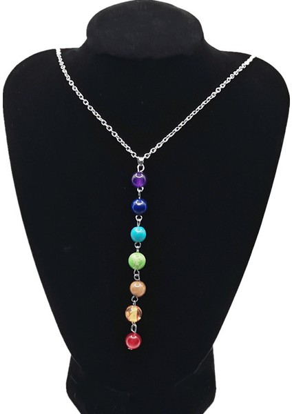 Kolye Çakra Gem Taş Boncuk Kolye Kolye Kadın Yoga Şifa Dengeleme Maxi Çakra Gerdanlık Bijoux Femme Takı (Yurt Dışından) fiyatları