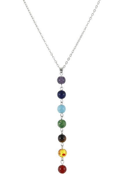 Kolye Çakra Gem Taş Boncuk Kolye Kolye Kadın Yoga Şifa Dengeleme Maxi Çakra Gerdanlık Bijoux Femme Takı (Yurt Dışından) modelleri
