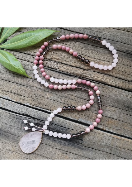 Ayarlamak 8mm Rhodonite Obsidyen Kristal Taş Boncuk, Gül Kuvars Kolye, Dua Bileklik, Aşk Şifa, Meditasyon, 108 Mala Boncuk Kolye (Yurt Dışından) indirimleri
