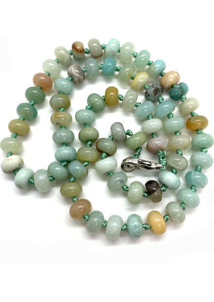 5X9MM Tarzı Amazonit Doğal Taş Kristal Kolye Basık Boncuk Bayanlar Akik Kolye Kolye Takı Kaplan Gözü Opal Hediye Çekicilik 5x8 mm (Yurt Dışından)