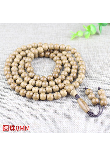 8 mm Wutai Dağı Altı Yol Ahşap Bilezik 108 Buda Boncuk Namaz Boncuk Mala Kolye (Yurt Dışından)