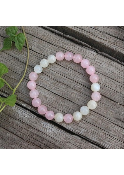 Bilezik-A 8mm Doğal Taş Boncuk, Aytaşı, Gül Kuvars, Doğumu Korumak, Umut, Japamala Setleri, Manevi Takı, Meditasyon, 108 Mala Boncuk (Yurt Dışından)
