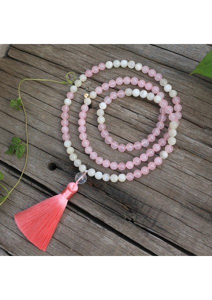 Bilezik-A 8mm Doğal Taş Boncuk, Aytaşı, Gül Kuvars, Doğumu Korumak, Umut, Japamala Setleri, Manevi Takı, Meditasyon, 108 Mala Boncuk (Yurt Dışından) modelleri