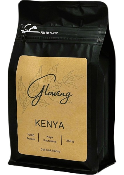 Kenya Koyu Kavrulmuş Çekirdek Kahve (Öğütülmemiş) Arabica 250 gr