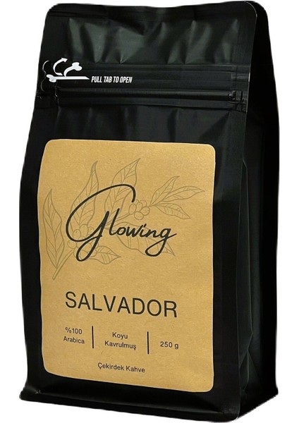 Salvador Koyu Kavrulmuş Çekirdek Kahve (Öğütülmemiş) Arabica 250 gr