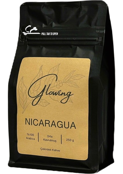 Nicaragua Orta Kavrulmuş Çekirdek Kahve (Öğütülmemiş) Arabica 250 gr