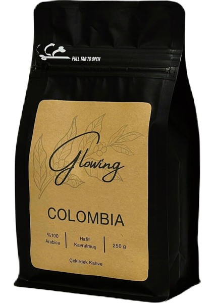 Colombia Hafif Kavrulmuş Çekirdek Kahve (Öğütülmemiş) Arabica 250 gr