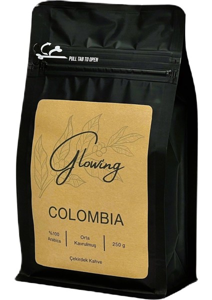 Colombia Orta Kavrulmuş Çekirdek Kahve (Öğütülmemiş) Arabica 250 gr