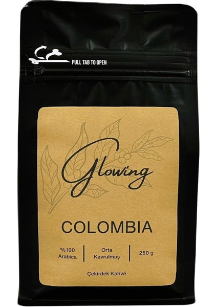 Colombia Orta Kavrulmuş Çekirdek Kahve (Öğütülmemiş) Arabica 250 gr