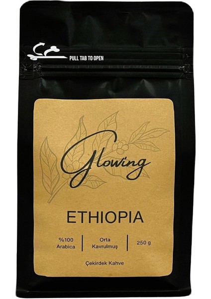 Ethiopia Orta Kavrulmuş Çekirdek Kahve (Öğütülmemiş) Arabica 250 gr