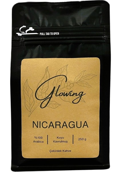 Nicaragua Koyu Kavrulmuş Çekirdek Kahve (Öğütülmemiş) Arabica 250 gr