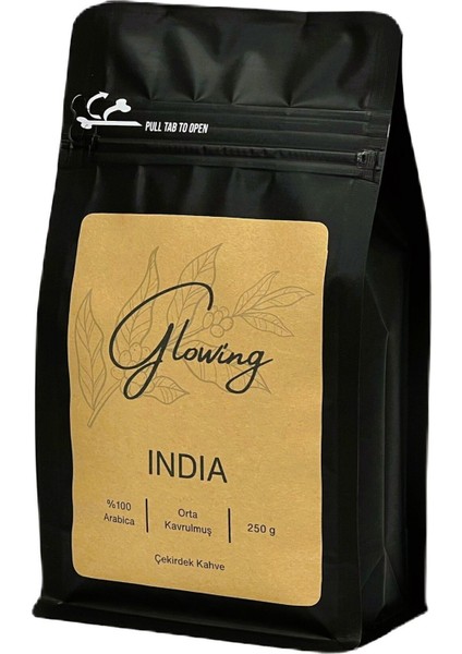 India Orta Kavrulmuş Çekirdek Kahve (Öğütülmemiş) Arabica 250 gr