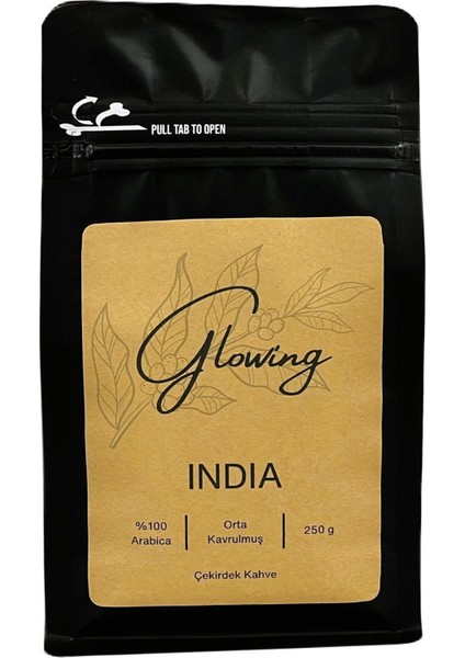 India Orta Kavrulmuş Çekirdek Kahve (Öğütülmemiş) Arabica 250 gr