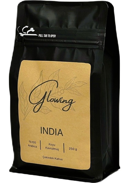 India Koyu Kavrulmuş Çekirdek Kahve (Öğütülmemiş) Arabica 250 gr