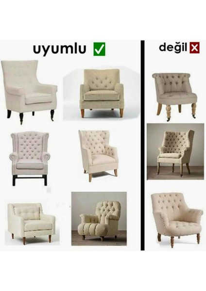 Amor Home Amorhome Vizon 3-3-1-1 Lastikli Jakarlı Koltuk Örtüsü - Kanepe Örtüsü Takımı 180X230 Esnek, 4 Parça