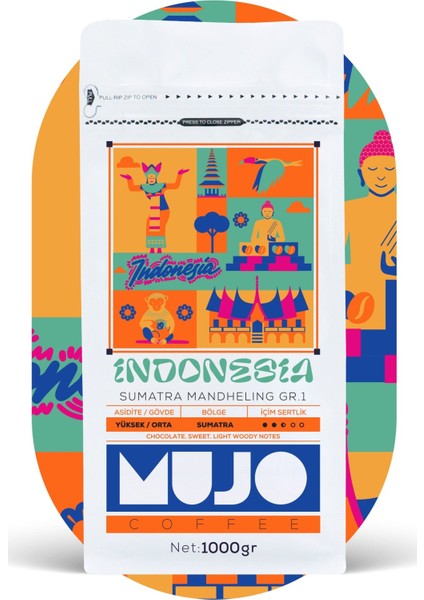 Indonesia Sumatra Mandheling gr.1 Çekirdek KAHVE-1000gr