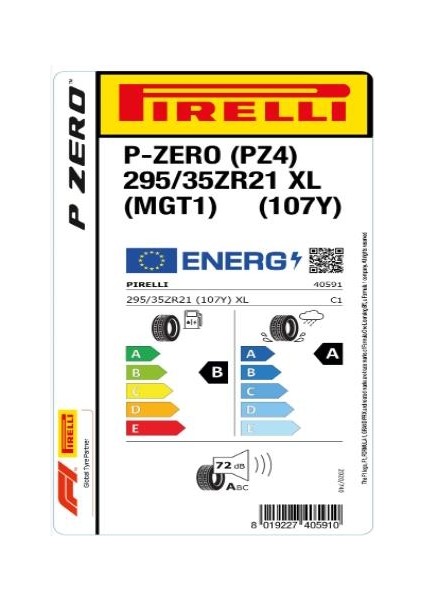 295/35 R21 107Y Xl P-Zero (Pz4) (Mgt1) Oto Yaz Lastiği ( Üretim Yılı: 2024 ) fiyatları