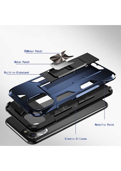 Techno Guru Samsung Galaxy Note 20 Ultra Stantlı ve Tam Koruma Sağlayan Şık Volve Premium Sert Silikon Kılıf