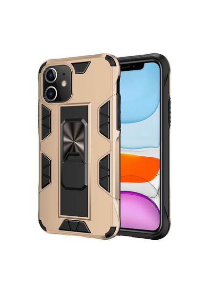 iPhone 11 Stantlı ve Tam Koruma Sağlayan Şık Volve Premium Sert Silikon Kılıf