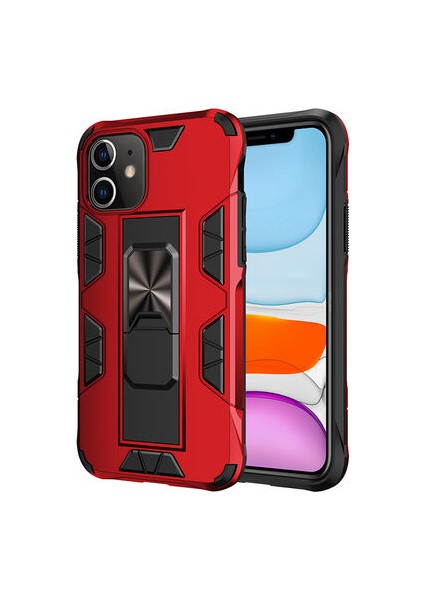 iPhone 11 Stantlı ve Tam Koruma Sağlayan Şık Volve Premium Sert Silikon Kılıf