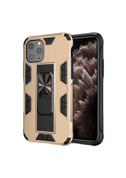 iPhone 11 Pro Stantlı ve Tam Koruma Sağlayan Şık Volve Premium Sert Silikon Kılıf