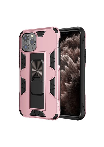 iPhone 11 Pro Stantlı ve Tam Koruma Sağlayan Şık Volve Premium Sert Silikon Kılıf