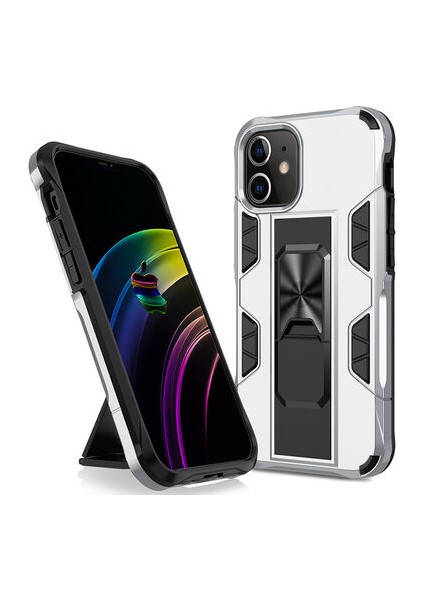 iPhone 12 Pro Max Stantlı ve Tam Koruma Sağlayan Şık Volve Premium Sert Silikon Kılıf
