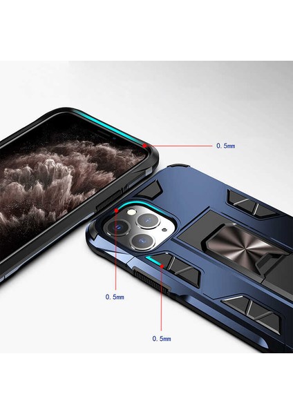 iPhone 6s Plus Stantlı ve Tam Koruma Sağlayan Şık Volve Premium Sert Silikon Kılıf