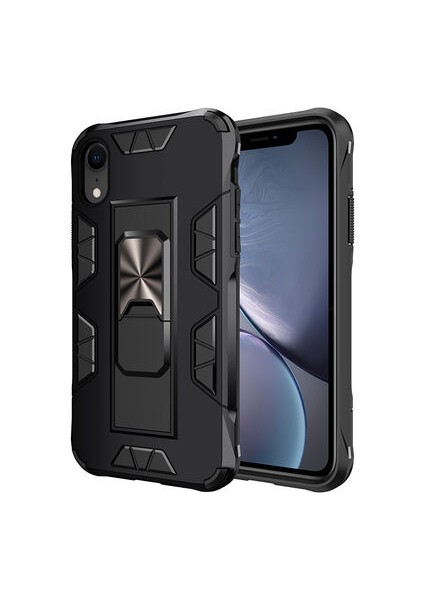 iPhone Xr Stantlı ve Tam Koruma Sağlayan Şık Volve Premium Sert Silikon Kılıf