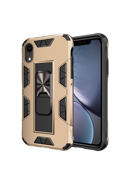 iPhone Xr Stantlı ve Tam Koruma Sağlayan Şık Volve Premium Sert Silikon Kılıf