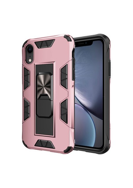 iPhone Xr Stantlı ve Tam Koruma Sağlayan Şık Volve Premium Sert Silikon Kılıf