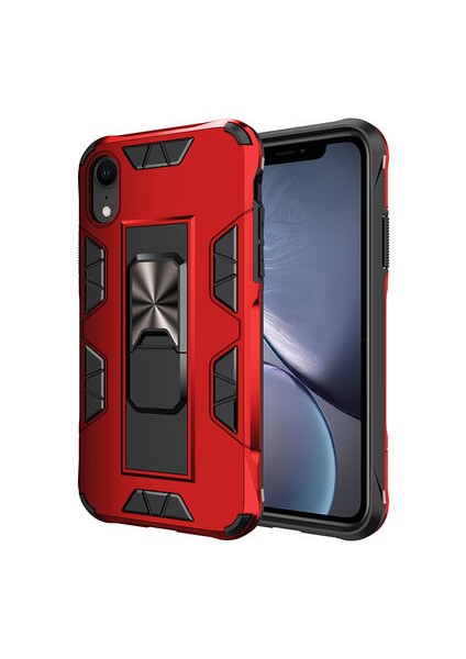 iPhone Xr Stantlı ve Tam Koruma Sağlayan Şık Volve Premium Sert Silikon Kılıf